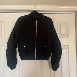 Aqua bomber jacket